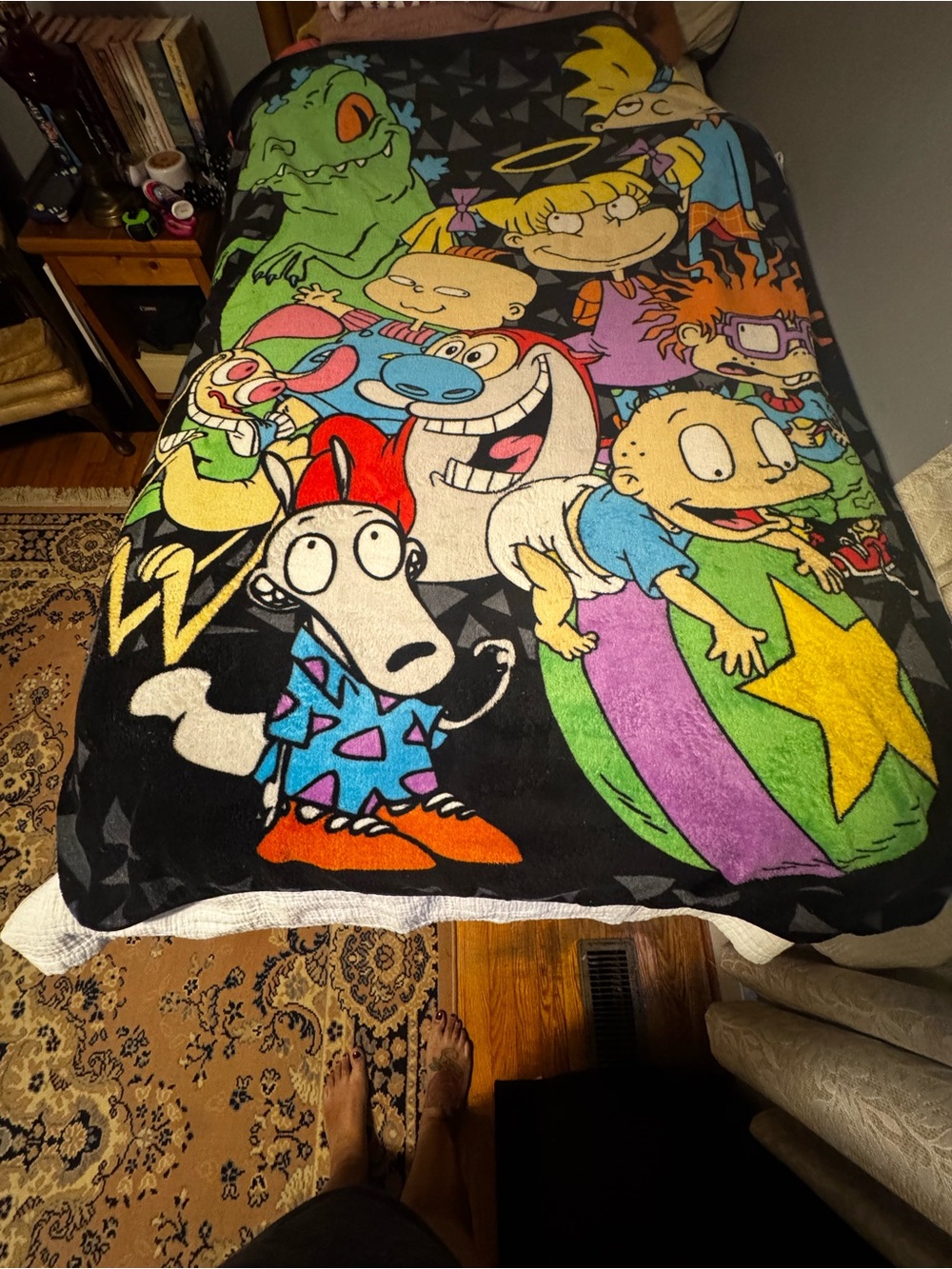 Nickelodeon Character Throw Blanket  featuring Rugrats and Ren & Stimpy 2000’s